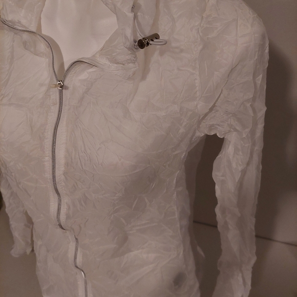 Athletic Collection by 26 International White Sz M Windbreaker Lightweight Nylon - Picture 9 of 9